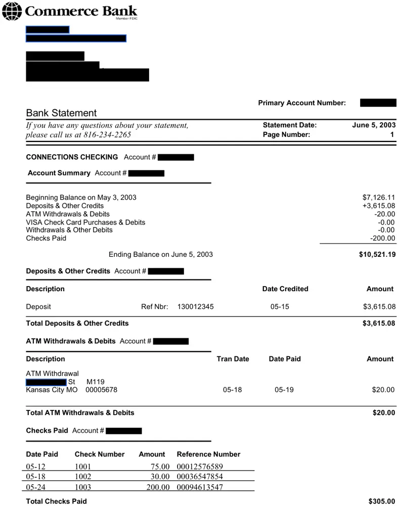 Page 1, redacted by Cover
