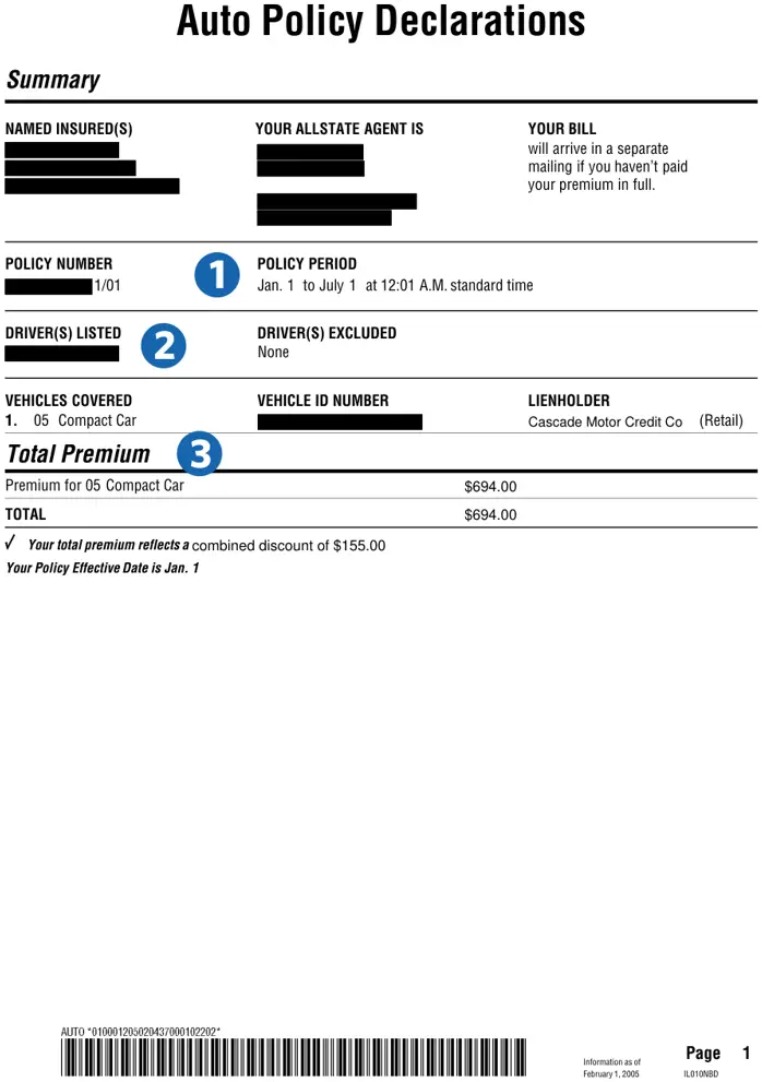 Page 1, redacted by Cover
