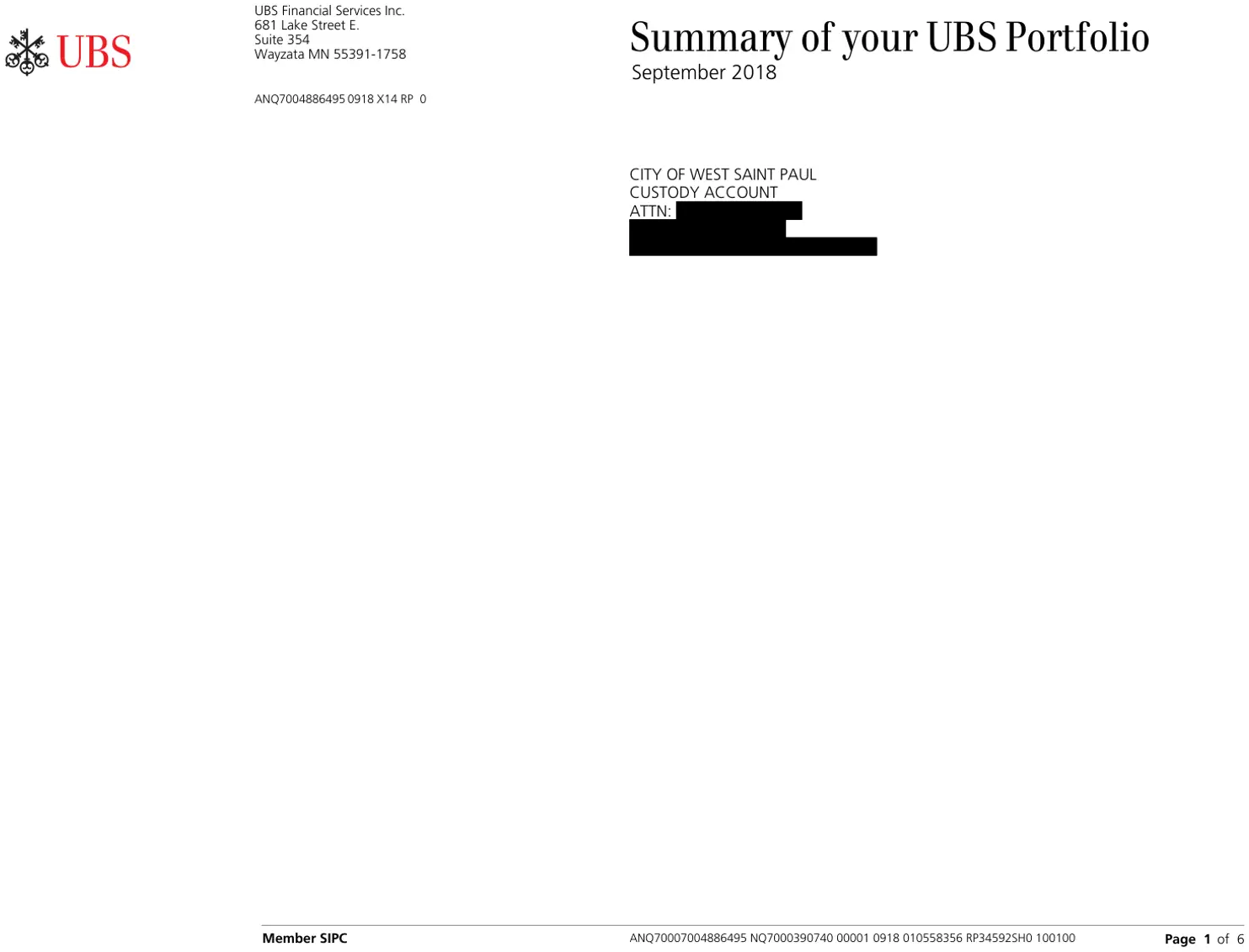 Page 1, redacted by Cover