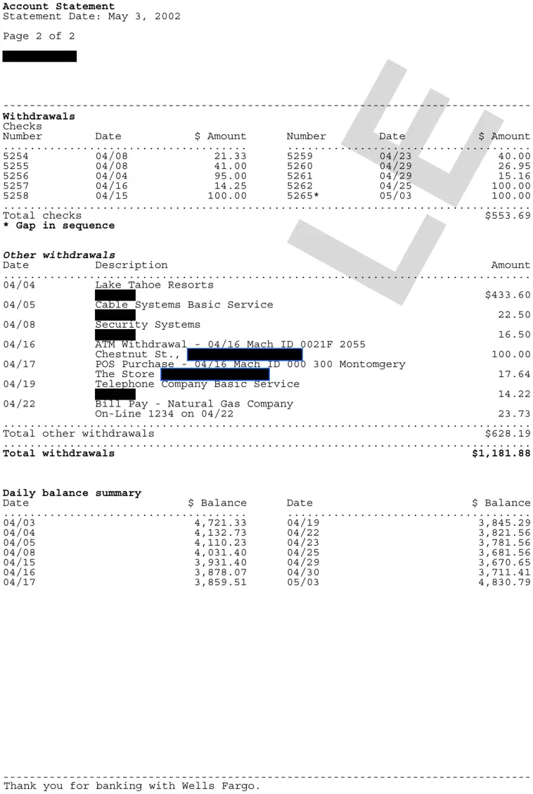 Page 2, redacted by Cover